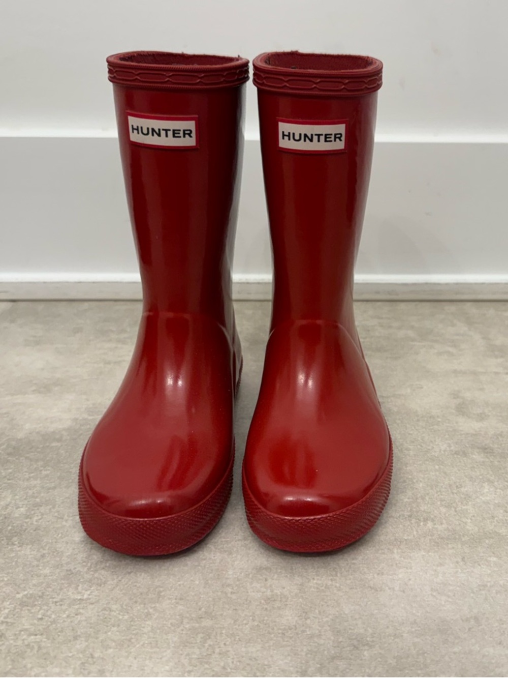 Hunter Red Gloss Tall Rain Boots